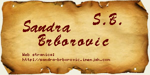 Sandra Brborović vizit kartica